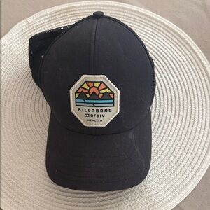 Billabong Black Cap with Colorful Patch